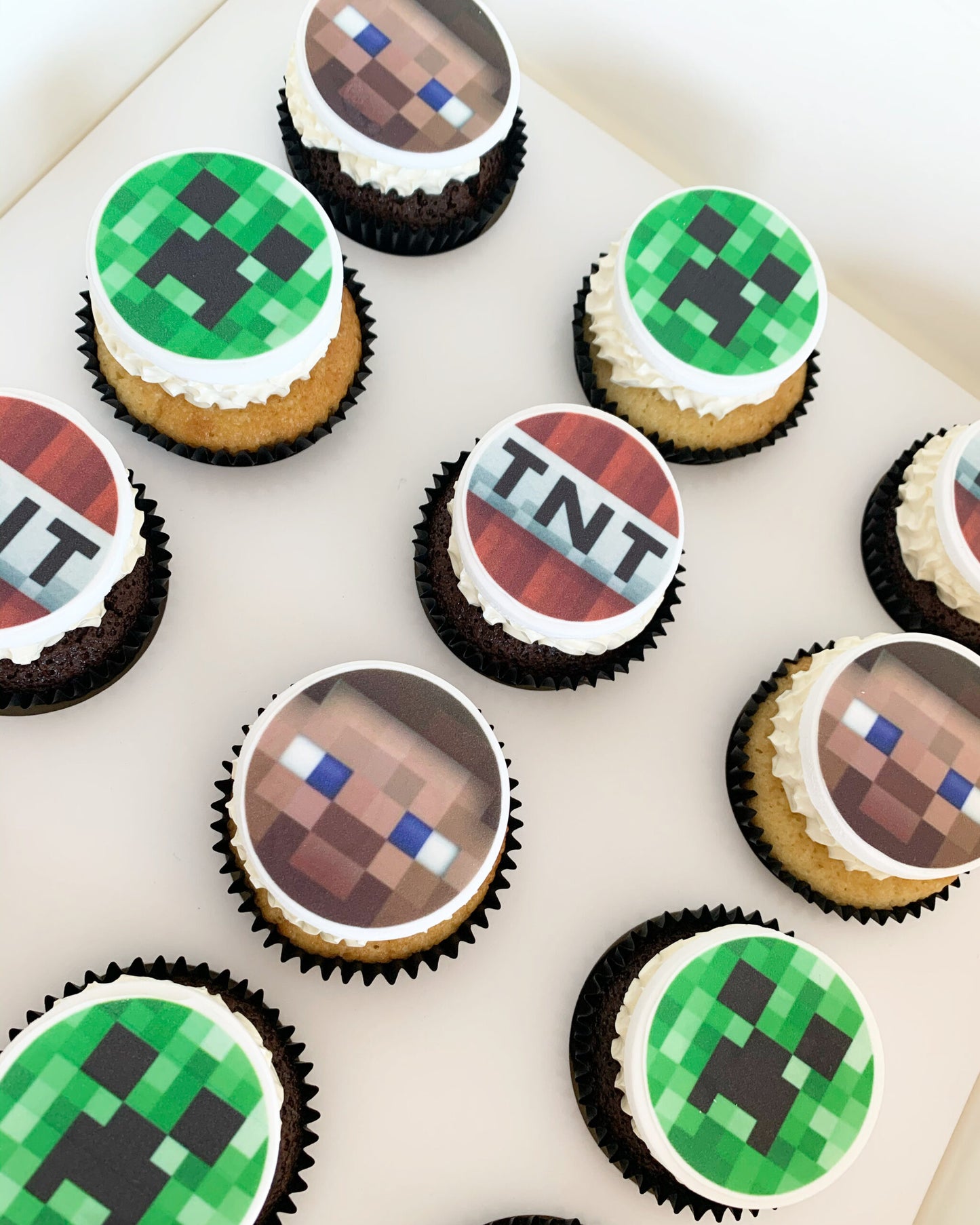 Minecraft cupcakes edible image cupcakes