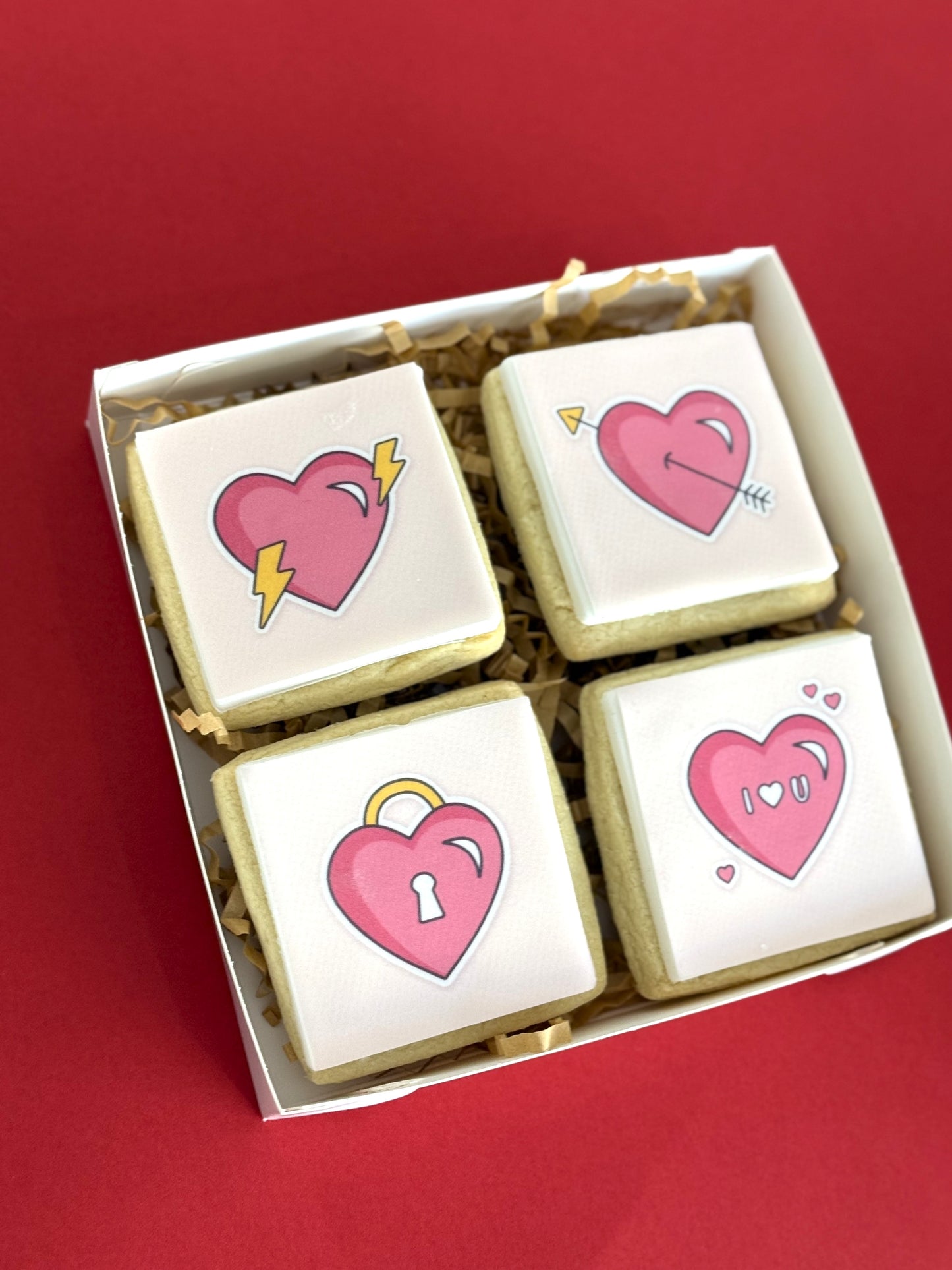 Valentine cookie gift box