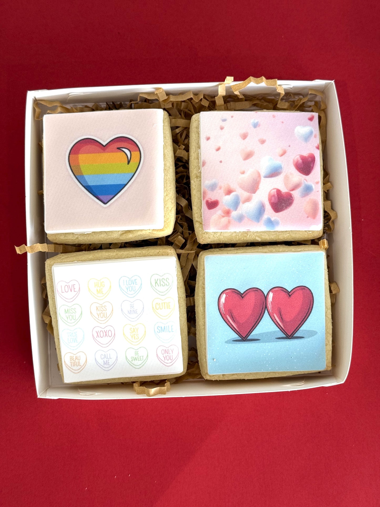 Valentine cookie gift box