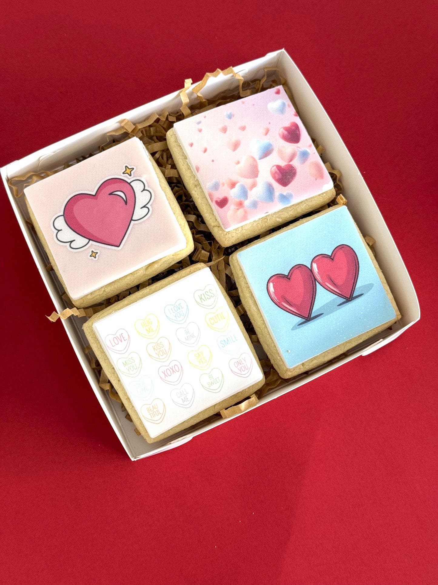 Valentine cookie gift box