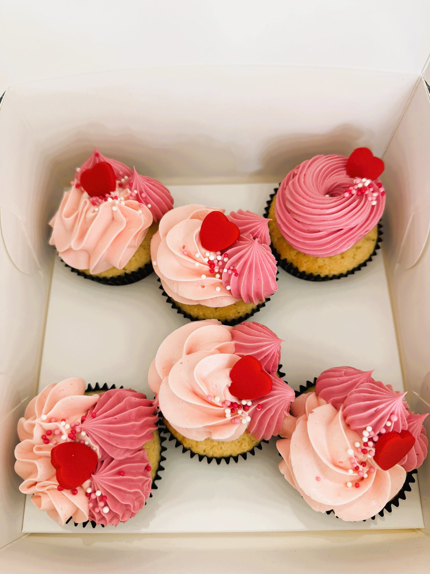 Valentine's Day Cupcake Gift Box - 6 in a box