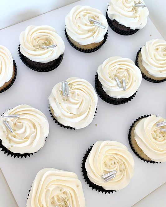 Piped Buttercream Cupcakes - Box of 12