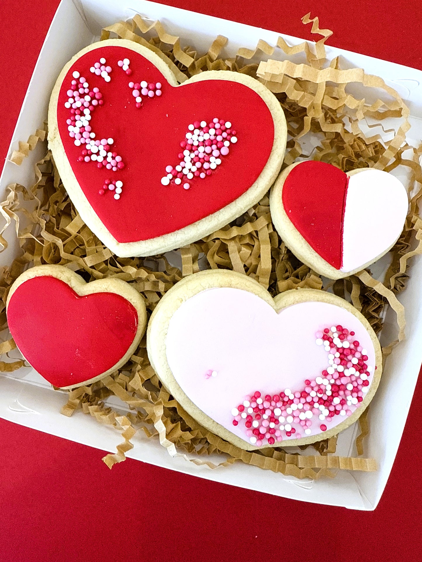 Valentine cookie gift box