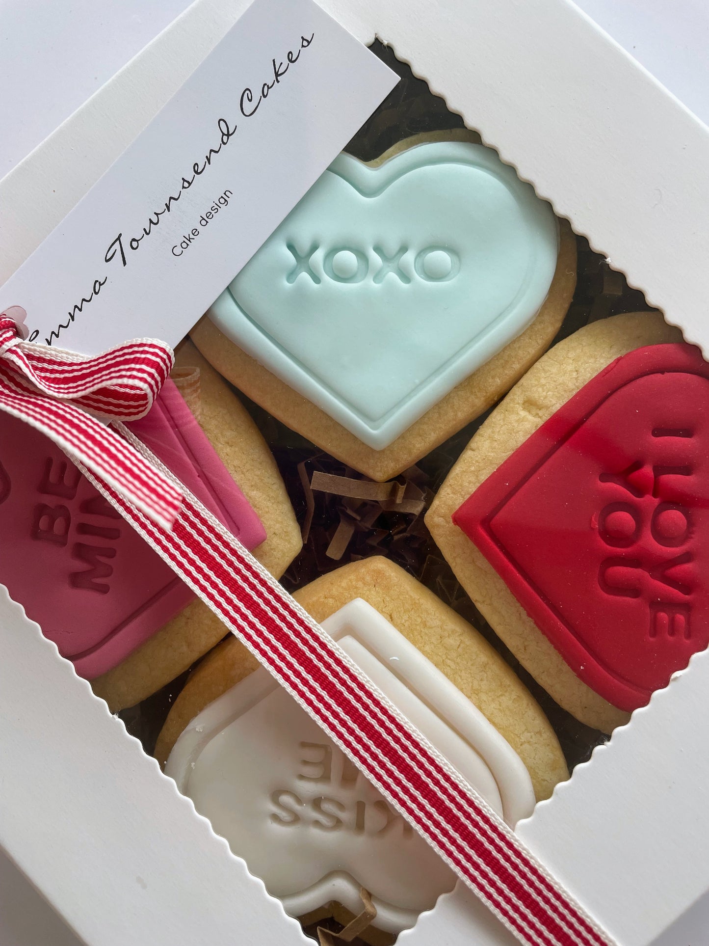 Valentine cookie gift box