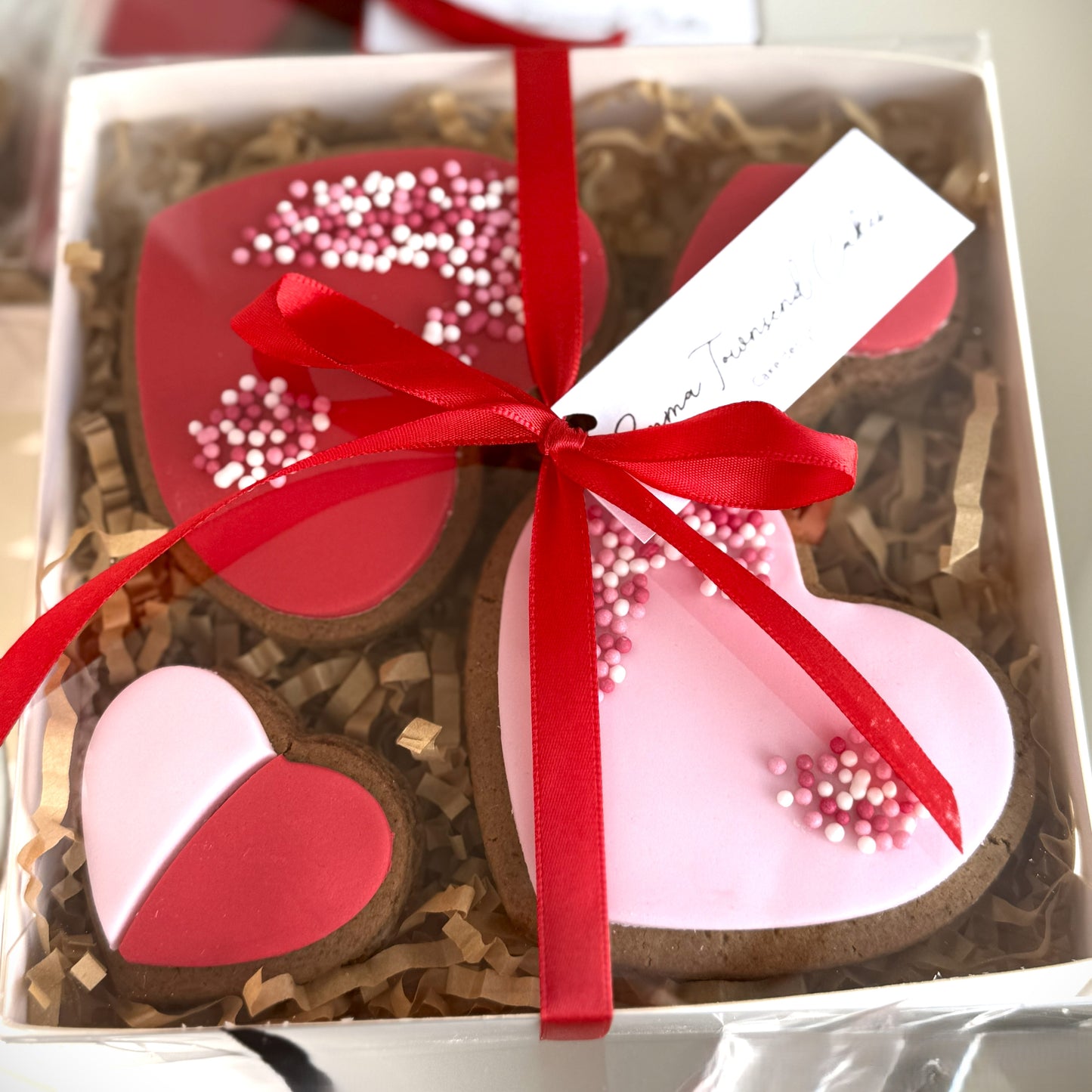 Valentine cookie gift box