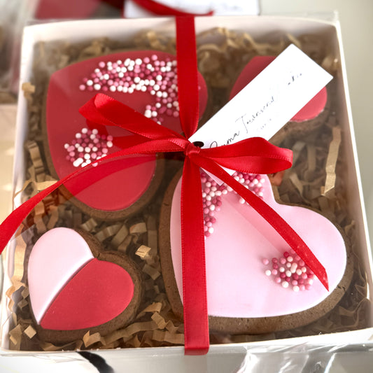 Valentine cookie gift box