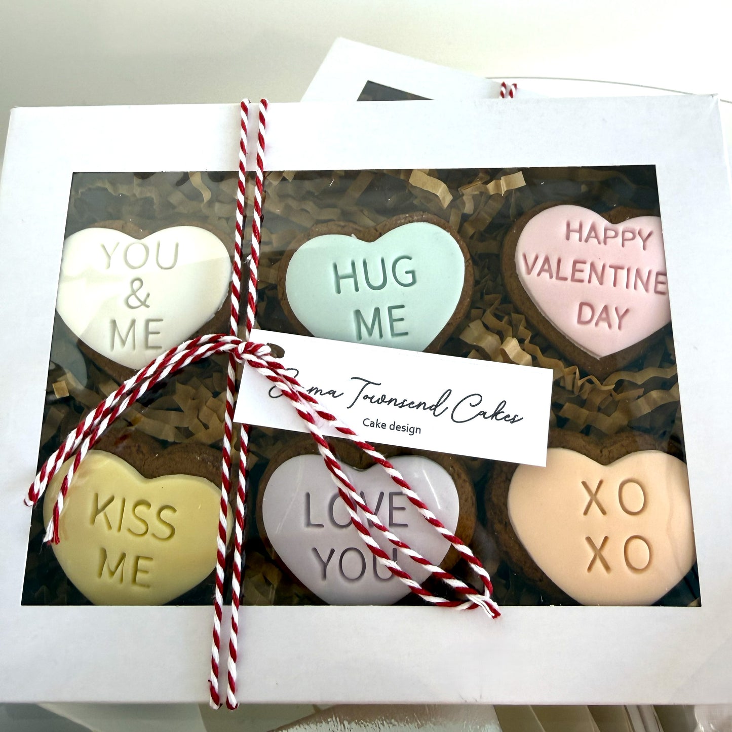 Valentine cookie gift box