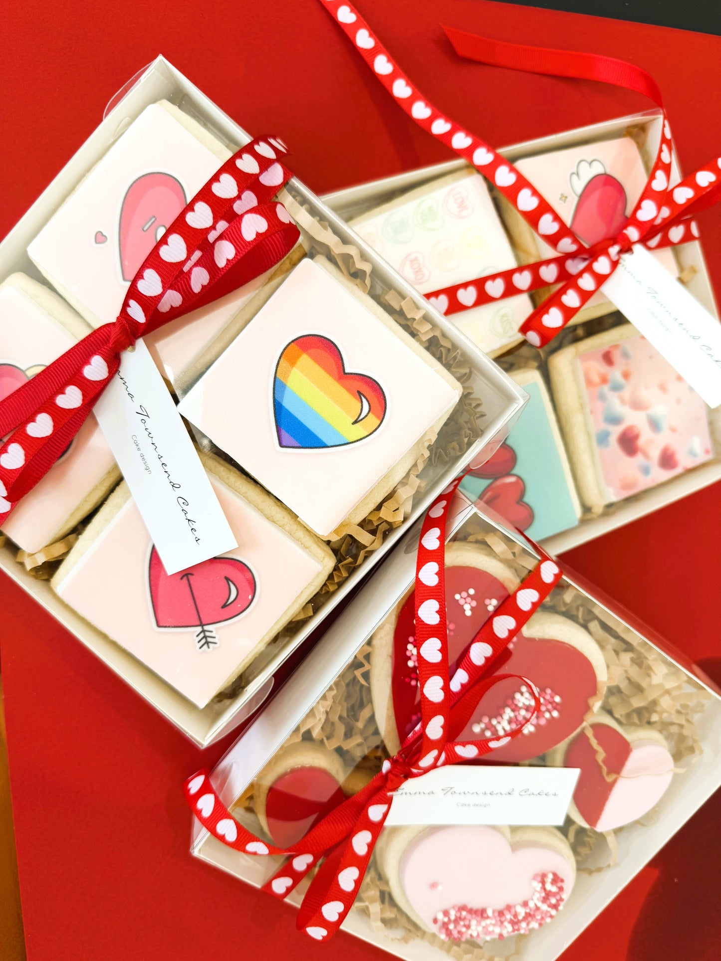 Valentine cookie gift box